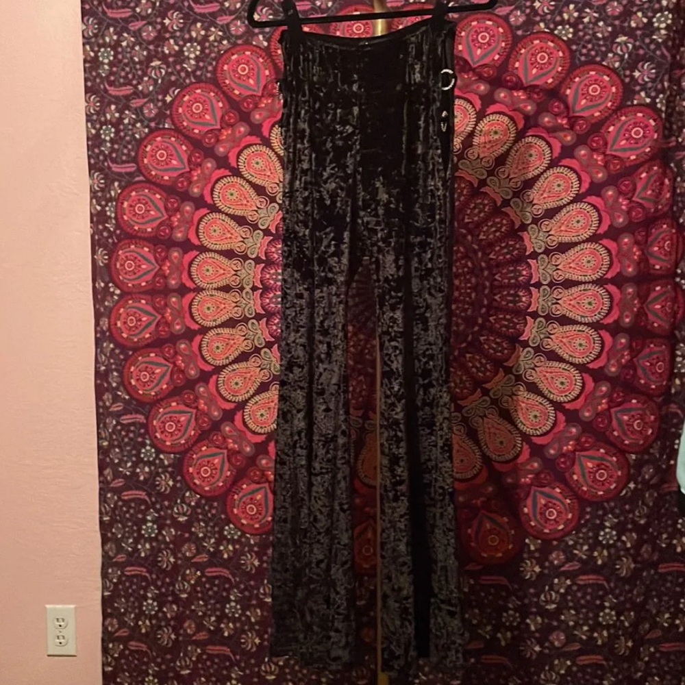 Horoscopez velvet bell bottom pants Dolls Kill